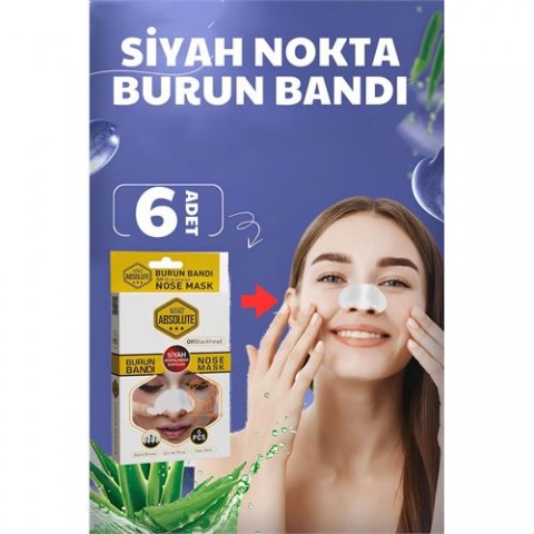 ModaCar Nano Burun Siyah Nokta Bandı Absolute Professional 6 ADET