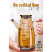 ModaCar Yağ Sirke Şişesi Borosilikat Cam 1000 ML  A.Verbrugge Design