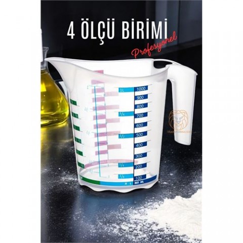 ModaCar Ölçü Kabı Profesyonel BPA Free 1000 ml