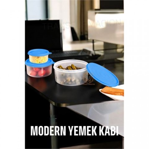 ModaCar Lifewit Yemek Kabı 3 lü Set Modern Bento Sefer Tası Seti LACİVERT