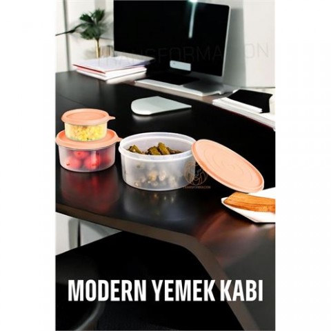 ModaCar Lifewit Yemek Kabı 3 lü Set Modern Bento Sefer Tası Seti ORANGE