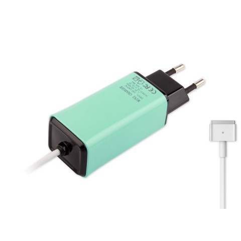 Hepbidolu -Color, Apple MacBook 45W-60W MagSafe 2 Mini Adaptör - Turkuaz