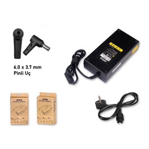 Hepbidolu  Asus 19.5V 9.23A 180W Pinli Uç (6.0 mm) Notebook Adaptör RPA-AC324