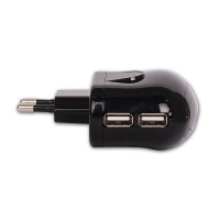 Hepbidolu  5V 2.1A iPad, Tablet, Telefon USB Şarj Adaptörü - Siyah - Çift USB