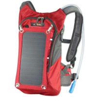 Hepbidolu  Solar 7 Watt 10L Kırmızı Bisiklet Sırt Çantası - 2L Su Torbası