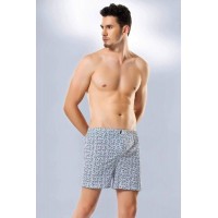 Erkek Penye Empirme Boxer Desenli - 1119A Beden 2XL