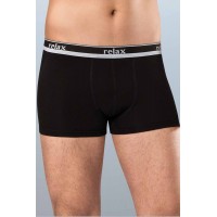 Relax Pamuklu Esnek Erkek Boxer Siyah - 1268A Beden 2XL