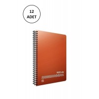 Gıpta Fresco Spiralli Plastik Kapak Defter A5 72 Yp Kareli 4943 12'li Paket