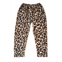 Kadın Polar Pijama Altı Termal Özellikli Leopar Desen Büyük Beden Ev Giyim Cepsiz Beden 4XL