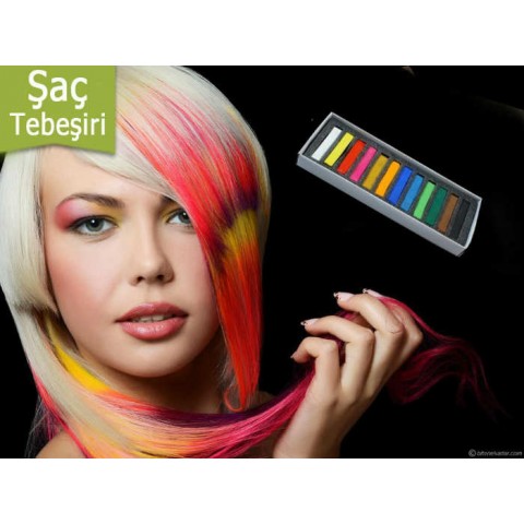 Temporary Saç Tebeşiri Hair Chalk (12 parça)