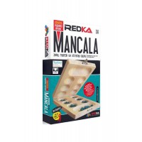 Redka Ahşap Kapaklı Mancala Strateji Oyunu