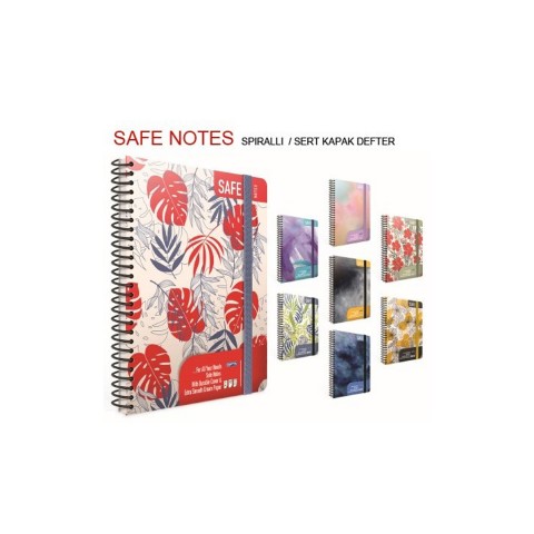 Gıpta Safe Notes Noktalı Defter Sert Kapak Spiralli 17x24 120 Yaprak