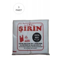 Beyaz Kalın Atlet Poşet Orta Boy 28x50 Cm 1 Kg 3 Paket (Takriben 225 Adet)