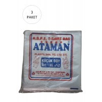 Kalın Şeffaf Atlet Poşet Küçük Boy 25x33 Cm 1 Kg (3 Paket-Takriben 510 Adet)