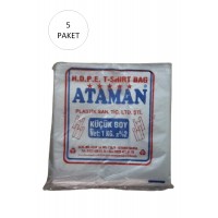 Kalın Şeffaf Atlet Poşet Küçük Boy 25x33 Cm 1 Kg (5 Paket-Takriben 850 Adet)