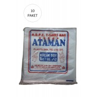 Kalın Şeffaf Atlet Poşet Küçük Boy 25x33 Cm 1 Kg (10 Paket-Takriben 1,700 Adet)