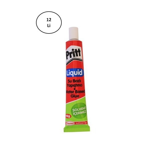 Pritt Sıvı Yapıştırıcı - 90g Tüp - Solventsiz 12'li