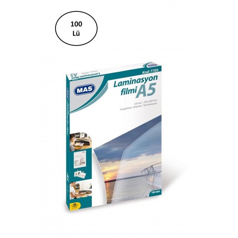 Mas 7705 A5 125 Micron 100 Adet Laminasyon Filmi