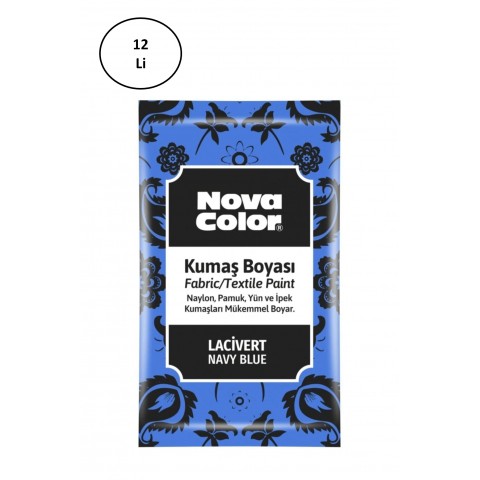 Nova Color Toz Kumaş Boyası Lacivert 12 Gr Nc-909 12'li