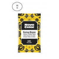 Nova Color 12 Gr Toz Kumaş Boyası Sarı Nc-900 12'li