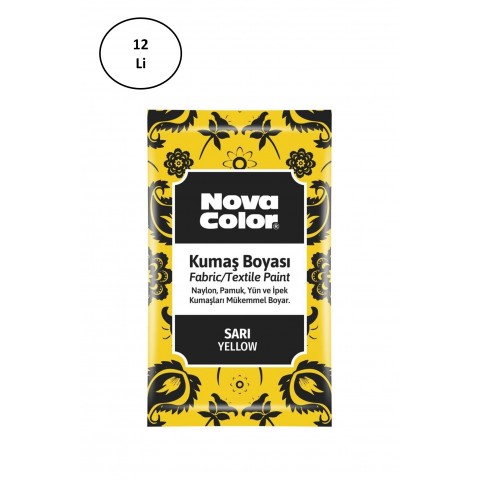 Nova Color 12 Gr Toz Kumaş Boyası Sarı Nc-900 12'li