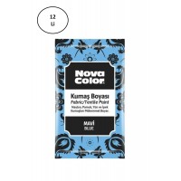 Nova Color 12 Gr Toz Kumaş Boyası Mavi Nc-902 12'li