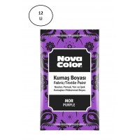 Nova Color Toz Kumaş Boyası Mor 12 Gr Nc-907 12'li