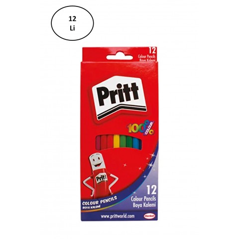 Pritt - 12 Renk Kuru Boya Tam Boy 1219734 12'li