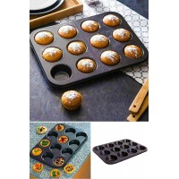 12 Bölmeli Metal Yapışmaz Muffin Kek Kalıbı