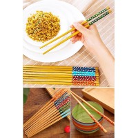 Bambu Chopstick Çubuk Yemek Çubuğu Yıkanabilir Tekrar Kullanılabilir (10 Çift- 20 Adet )