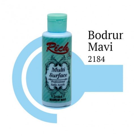 Rich Multi Surface 2184 Bodrum Mavi Akrilik Boya 120 cc