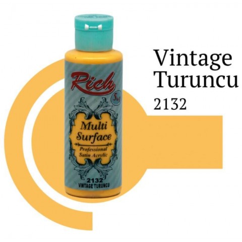 Rich Multi Surface 2132 Vintage Turuncu Akrilik Boya 120 cc