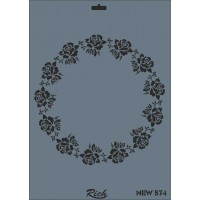 Rich New Seri N-574 Stencil 35x25 cm