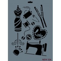 Rich New Seri N-324 Stencil 35x25 cm