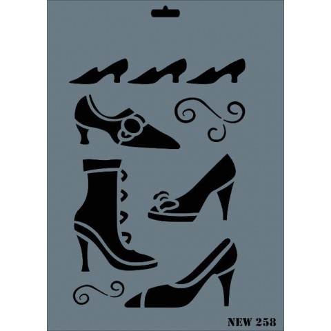 Rich New Seri N-258 Stencil 35x25 cm