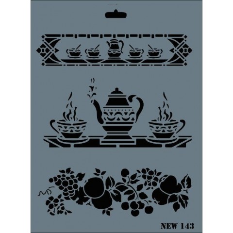 Rich New Seri N-143 Stencil 35x25 cm