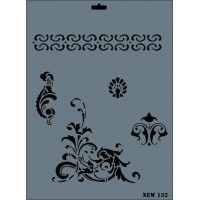 Rich New Seri N-132 Stencil 35x25 cm