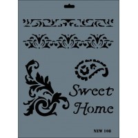 Rich New Seri N-108 Stencil 35x25 cm