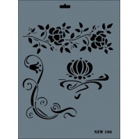 Rich New Seri N-106 Stencil 35x25 cm