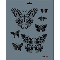 Rich New Seri N-104 Stencil 35x25 cm