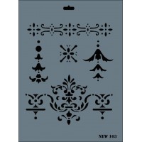 Rich New Seri N-103 Stencil 35x25 cm