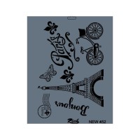 Rich New Seri N-452 Stencil 35x25 cm