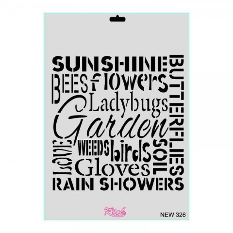 Rich New Seri N-326 Stencil 35x25 cm