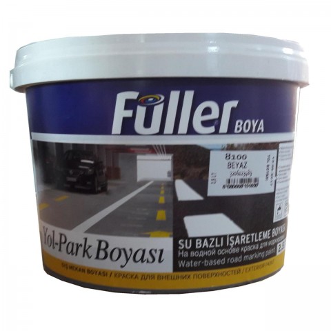 Füller Beyaz Yol Çizgi Boyası 2,5 Litre Su Bazlı