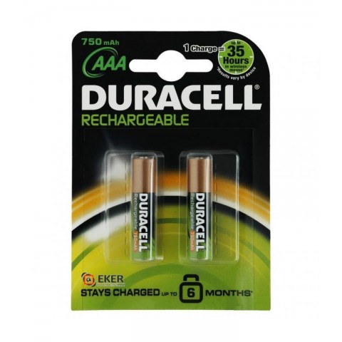 Duracell Şarjedilebilir İnce Kalem Pil 2'li AAA 750 mAh