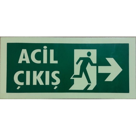 Acil Çıkış Uyarı Levhası 14x30 KOD: DEK FL 940