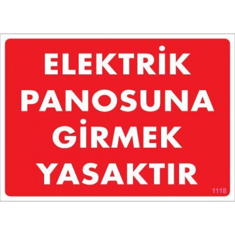 Elektrik Panosu Levhası 25x35 KOD:1118