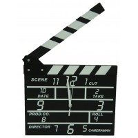 Clapperboard Clock  Analog Klaket duvar Saati