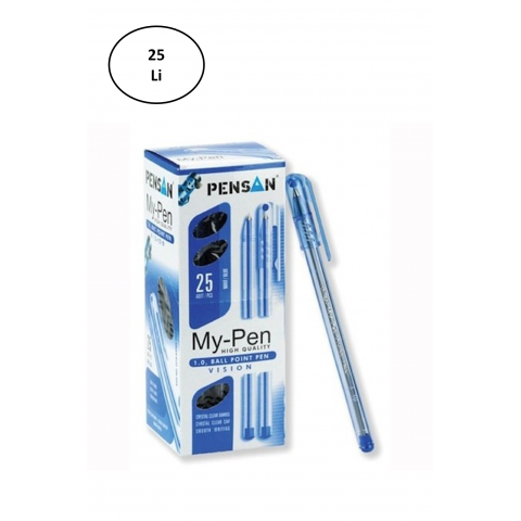 Pensan Tükenmez Kalem My-Pen 1 Mm Mavi 25'li