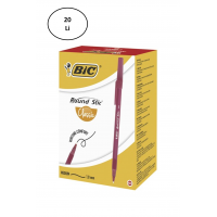 Bic Round Stic Tükenmez Kırmızı Kalem 20'li